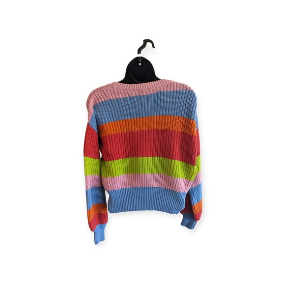 Women's Broadway Striped Knit Multi-colored Sweater Long Sleeve Medium - Picture 2 of 7